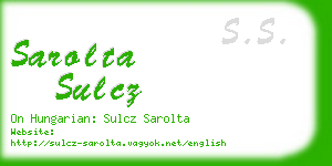 sarolta sulcz business card